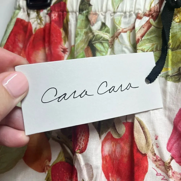 Cara Cara Women's 100% Cotton Tropical Fruit Ivory Melaine Midi Skirt Size XS - Picture 5 of 8